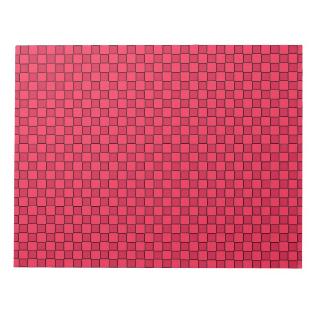Bloc-note Damier Rouge Noir (Devant)