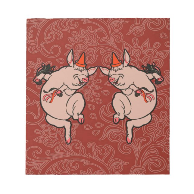 Bloc-note Dancing Pig Antique Cute Danseuse (Devant)