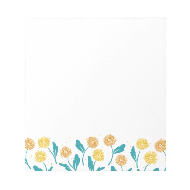 Bloc-note Dandelion de printemps Fleurs et design Feuille (Devant)
