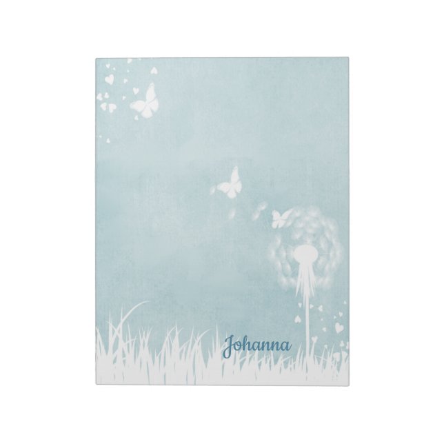 Bloc-note Dandelions, papillons et Ciel bleu (Tourné)