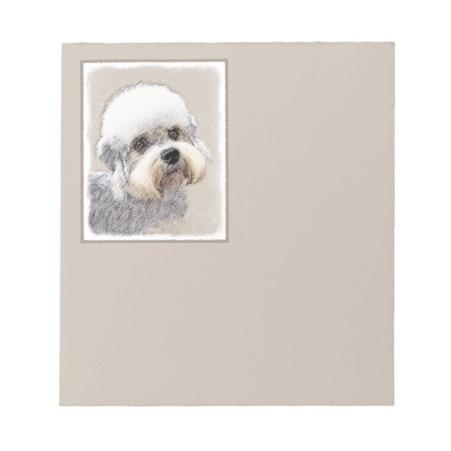 Bloc-note Dandie Dinmont Terrier Peinture Chien Art original (Devant)