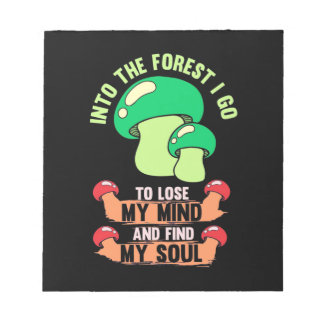 Bloc-note Dans La Forêt Champignons Hunter Go