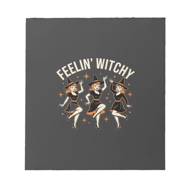 Bloc-note Danse de sorcière Halloween Feelin 'Witchy (Devant)