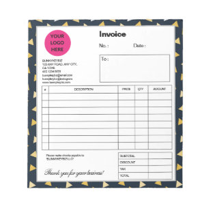 Bloc-note Dark Cyan Confetti Entreprise Magasin Facture