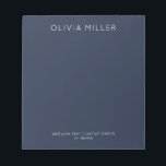 Bloc-note Dark Midnight Blue Minimalist Notepad<br><div class="desc">Dark Midnight Blue is a deep navy with a refined intensity. Classic and timeless with a modern edge,  it feels confident,  classy,  and elegant. The personalizable text features a classic,  elegant font in clean white.</div>