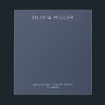Bloc-note Dark Midnight Blue Minimalist Notepad<br><div class="desc">Dark Midnight Blue is a deep navy with a refined intensity. Classic and timeless with a modern edge,  it feels confident,  classy,  and elegant. The personalizable text features a classic,  elegant font in clean white.</div>