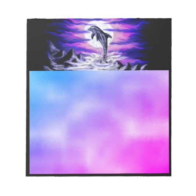 Bloc-note Dauphin clair de lune (Devant)