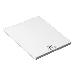 Bloc-note De la part de White and Black Nom et Monogramme