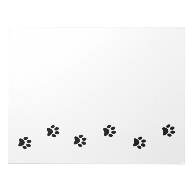 Bloc-note De mignons pattes noires et blanches et profitez d (Devant)