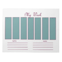 Déchirure hebdomadaire du planificateur