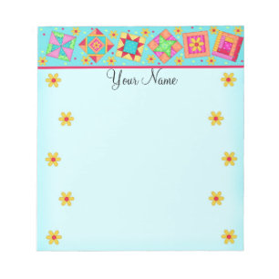 Bloc-note Décor bleu turquoise