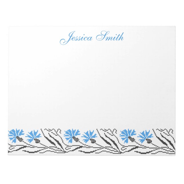 Bloc-note Décor croix de Cornflower bleu (Devant)