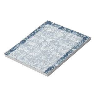 Bloc-note Décor de camouflage numérique bleu marine