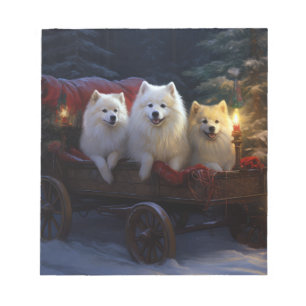 Bloc-note Décor de Noël Chariot de Neige Esquimau Américain