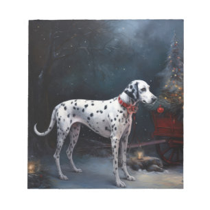 Bloc-note Décor de Noël Dalmatien Snowy
