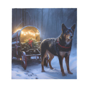 Bloc-note Décor de Noël Kelpie Snowy Sleigh