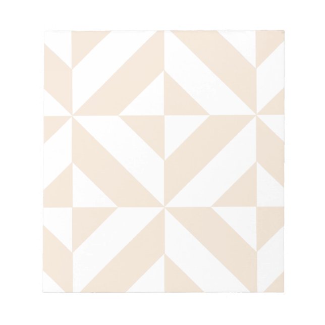 Bloc-note Décor géométrique beige clair Motif (Devant)