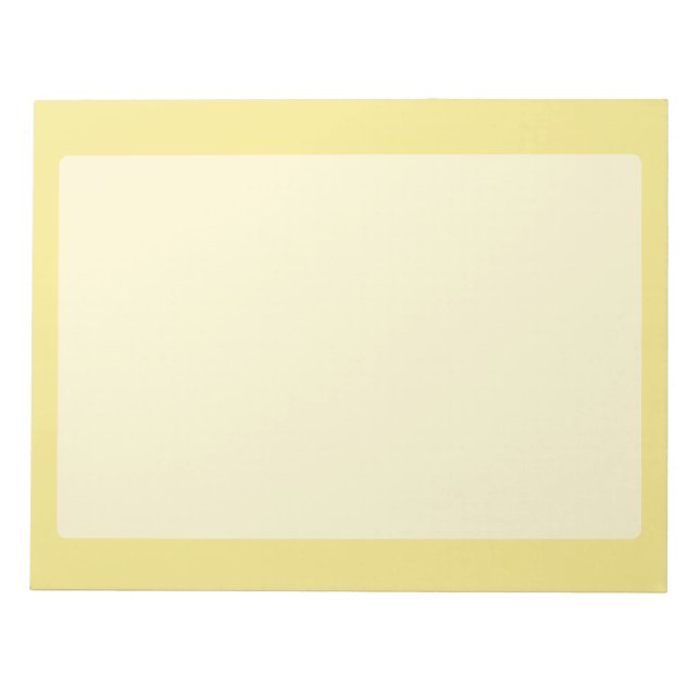 Bloc-note Décor pastel jaune accent doux prêt à customiser (Devant)