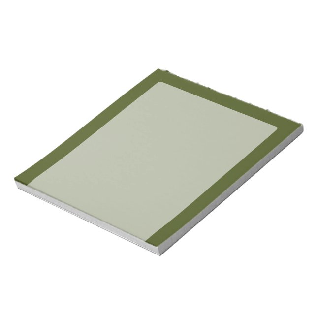 Bloc-note Décor vert Olive Customiser facilement (Tourné)