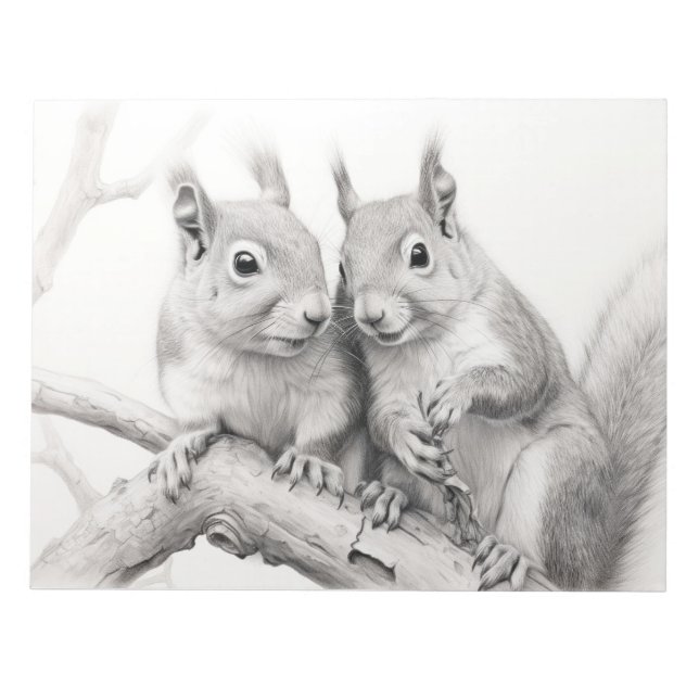 Bloc-note Découverte d'animaux d'écureuils Sauvage Nature En (Devant)