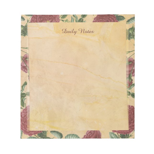 Bloc-note Deep Red Camellias (Devant)