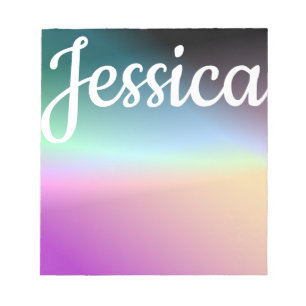 Bloc-note Dégradants Ombre couleur cool et votre script