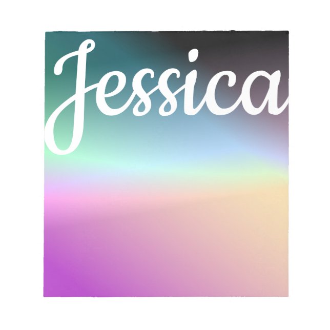 Bloc-note Dégradants Ombre couleur cool et votre script (Devant)