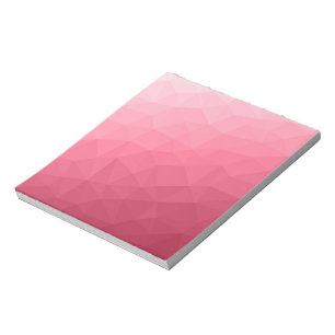 Bloc-note Dégradé géométrique en maille de motif rose clair