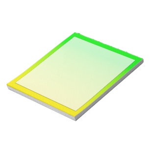 Bloc-note Dégradé vert et jaune du néon
