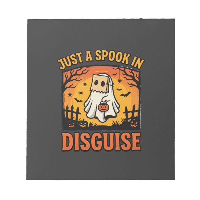 Bloc-note Déguisement de fantôme Halloween (Devant)