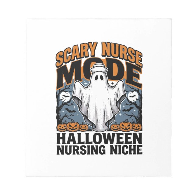 Bloc-note Déguisement d'infirmière effrayante Halloween Chem (Devant)