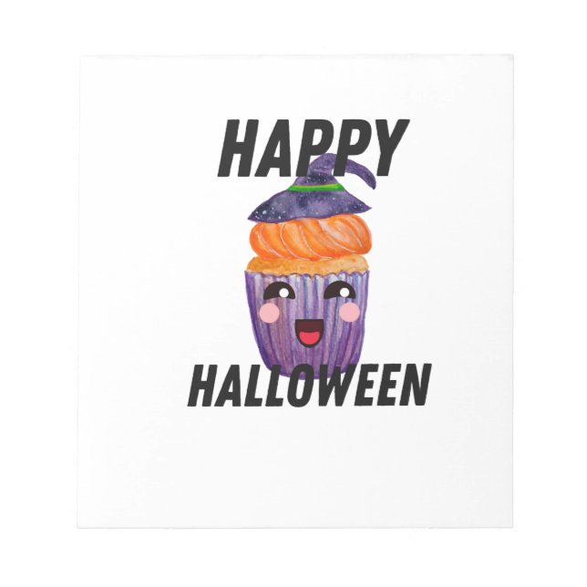 Bloc-note Deguisement Halloween Joyeux Cupcake Halloween (Devant)