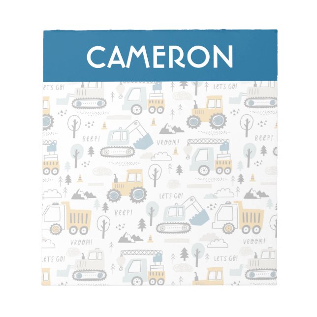 Bloc-note Déplaçons le Motif de véhicule (Devant)