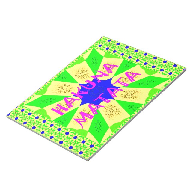 Bloc-note Dernier Hakuna Matata magnifique design Extraordin (Incliné)