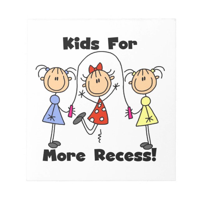 Bloc-note Des Enfants Pour Plus De Récréation (Devant)