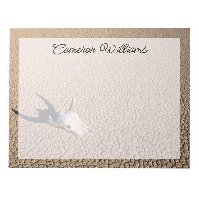 Bloc-note Deserts | Cow Skull on the Desert Ground (Devant)