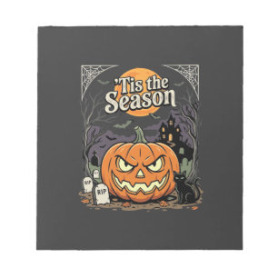 Bloc-note Design de chat de citrouille de la saison d'Hallow