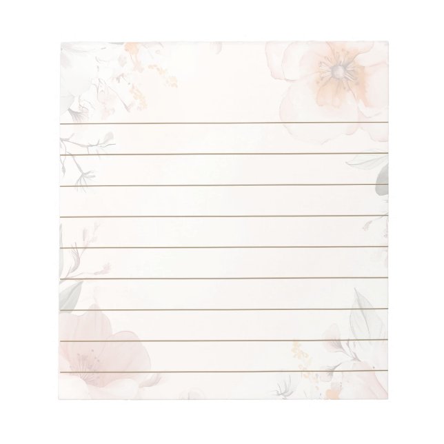 Bloc-note Design floral (Devant)