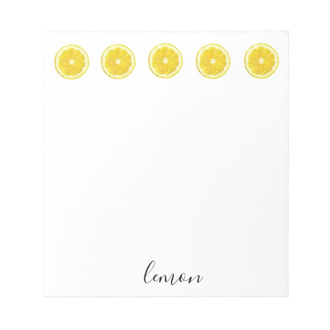 Bloc-note Design géométrique de la tranche de citron (Devant)