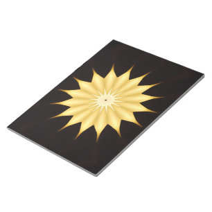 Bloc-note Design Kaleidoscope Étoile jaune brillant