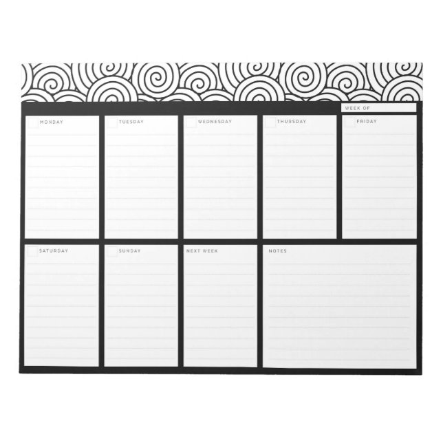 Bloc-note Deskpad Organisateur de wirls (Devant)