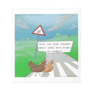Bloc-note Dessin amusant sur le passage des poulets