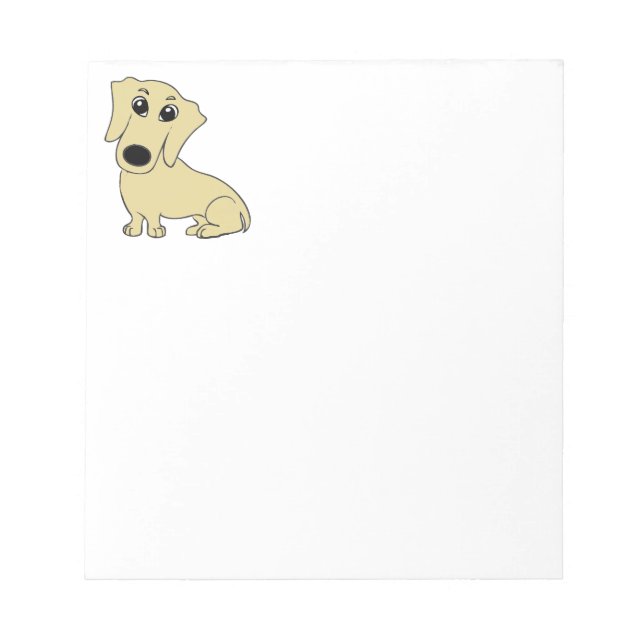 Bloc-note dessin animé de dachshund whead (Devant)