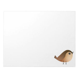 Bloc-note Dessin Animé d'Oiseau Moineau