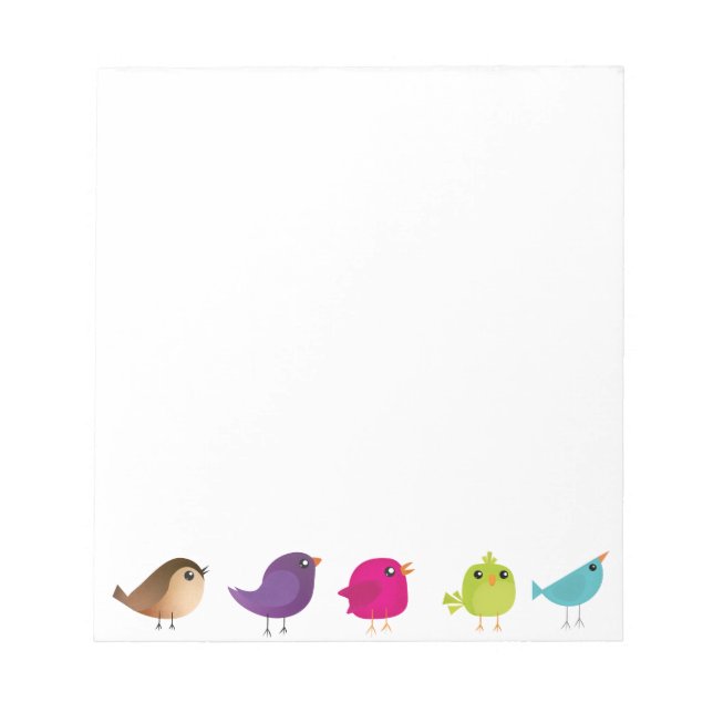 Bloc-note Dessin animé d'oiseau moineau mignon (Devant)