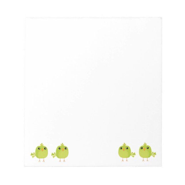Bloc-note Dessin animé d'oiseau vert   (Devant)