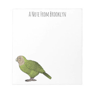 Bloc-note dessin animé d'oiseaux de Kakapo