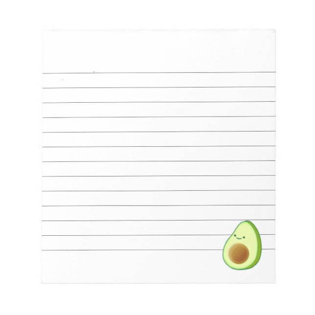 Bloc-note Dessin Avocado mignon (Devant)