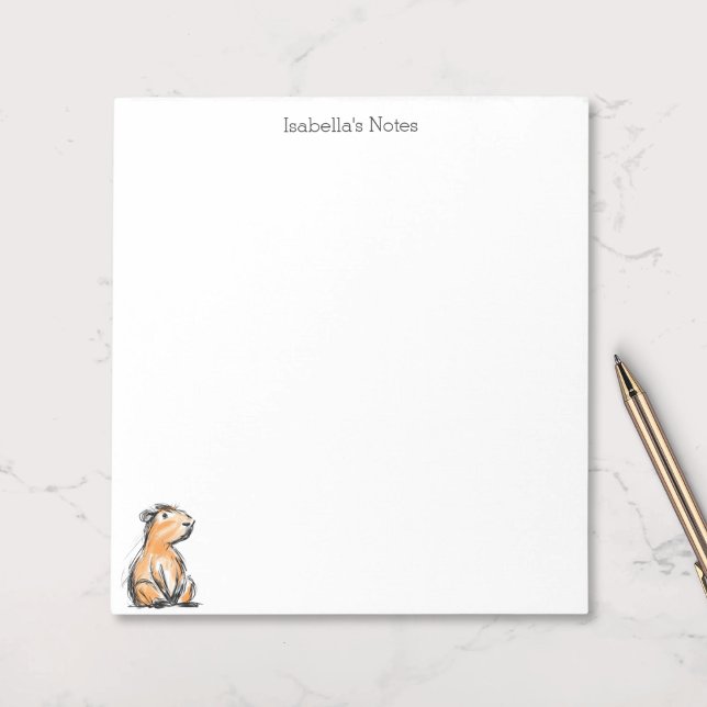 Bloc-note Dessin de capybara mignon en gribouillis  (Créateur téléchargé)