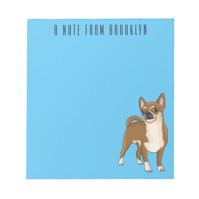 Bloc-note Dessin de Chihuahua pour chien (Devant)